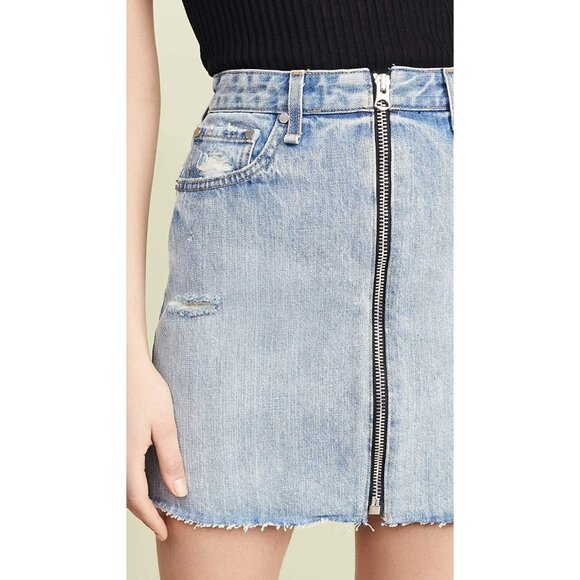 Rag & Bone/JEAN Women s Anna Skirt, Mandy, Blue, Size 26 - Picture 6 of 6